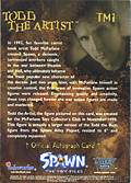 TM1 Spawn the Artist Autograph Card (Silver Ink, Back)